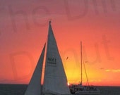 Two Sunset Sailboat Pictures from Mallory Square in Key West Florida Original Photography Digital Jpeg Download - TheDillDonut