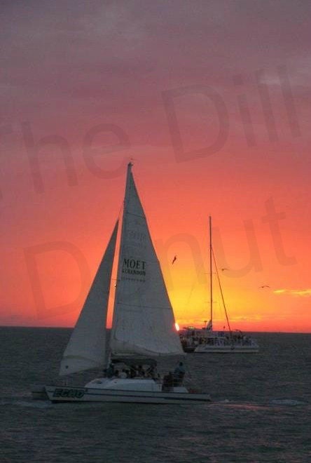 Two Sunset Sailboat Pictures from Mallory Square in Key West Florida Original Photography Digital Jpeg Download - TheDillDonut