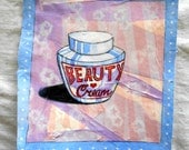 Beauty Cream - Mixed Media Original Illustration on Handmade Paper