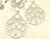 Sierra Earrings : Silver Butterfly Wings