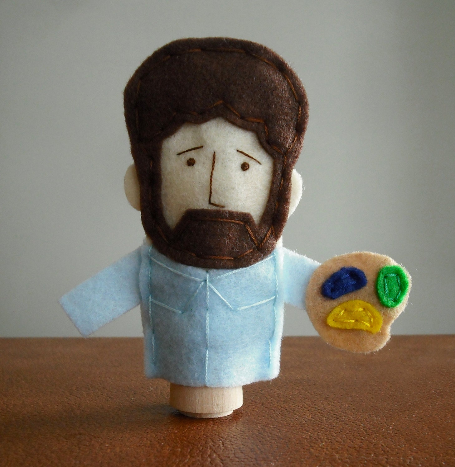 Bob Ross Finger Puppet