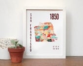 San Francisco Neighborhood Map print