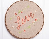 Wedding Decor - Embroidered Hoop Art - Wedding Gift - Engagement Photo Prop