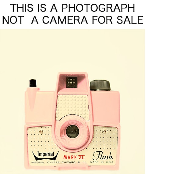 Vintage camera PHOTO, pink camera PRINT, mid century modern, hipster, camera love, pale pink, film - Think Pink 8x8 PRINT