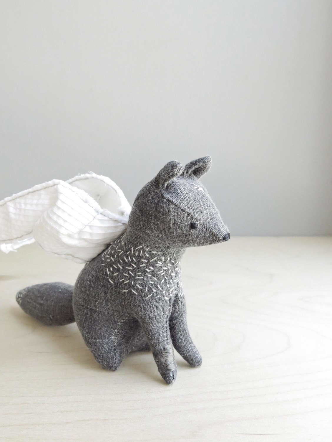 RESERVED / release / winged fox / soft sculpture animal