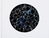 imaginary star chart number 5 // stars, constellations, astronomy // original watercolour painting on paper by natasha newton