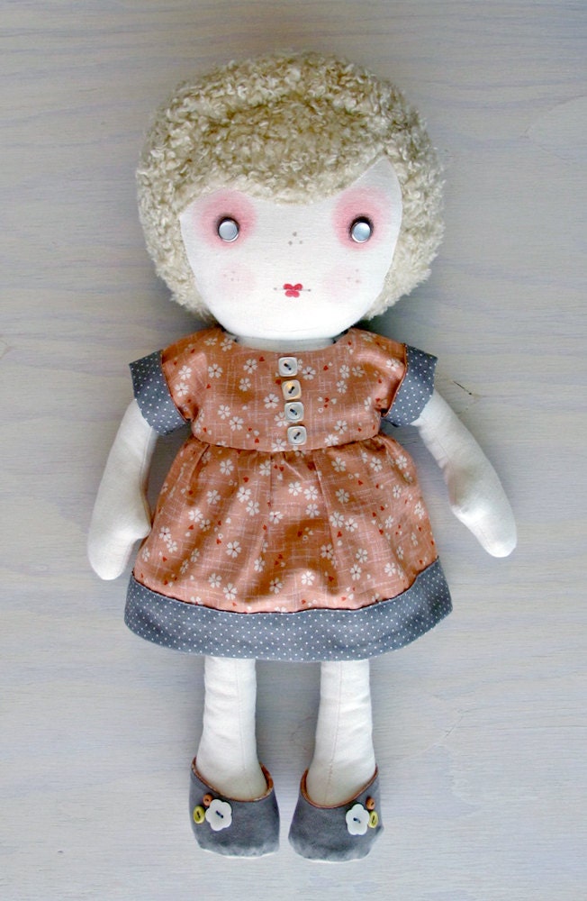 SALE - Sylvia - 16" Blonde Dolly w/Sakura Blossom Dress