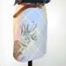 NEW Green Jackalope skirt - handpainted by NYhop, ooak, pastel plaid cream and blue knee length pencil - upcycled, wool, size 2P, XS