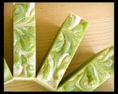 Apple Pie Olive Oil Soap -- lime green swirled soap -- Handmade Shea Butter Soap -- Bath and Beauty