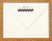 Chevron Return Address Stamp Custom Self Inking