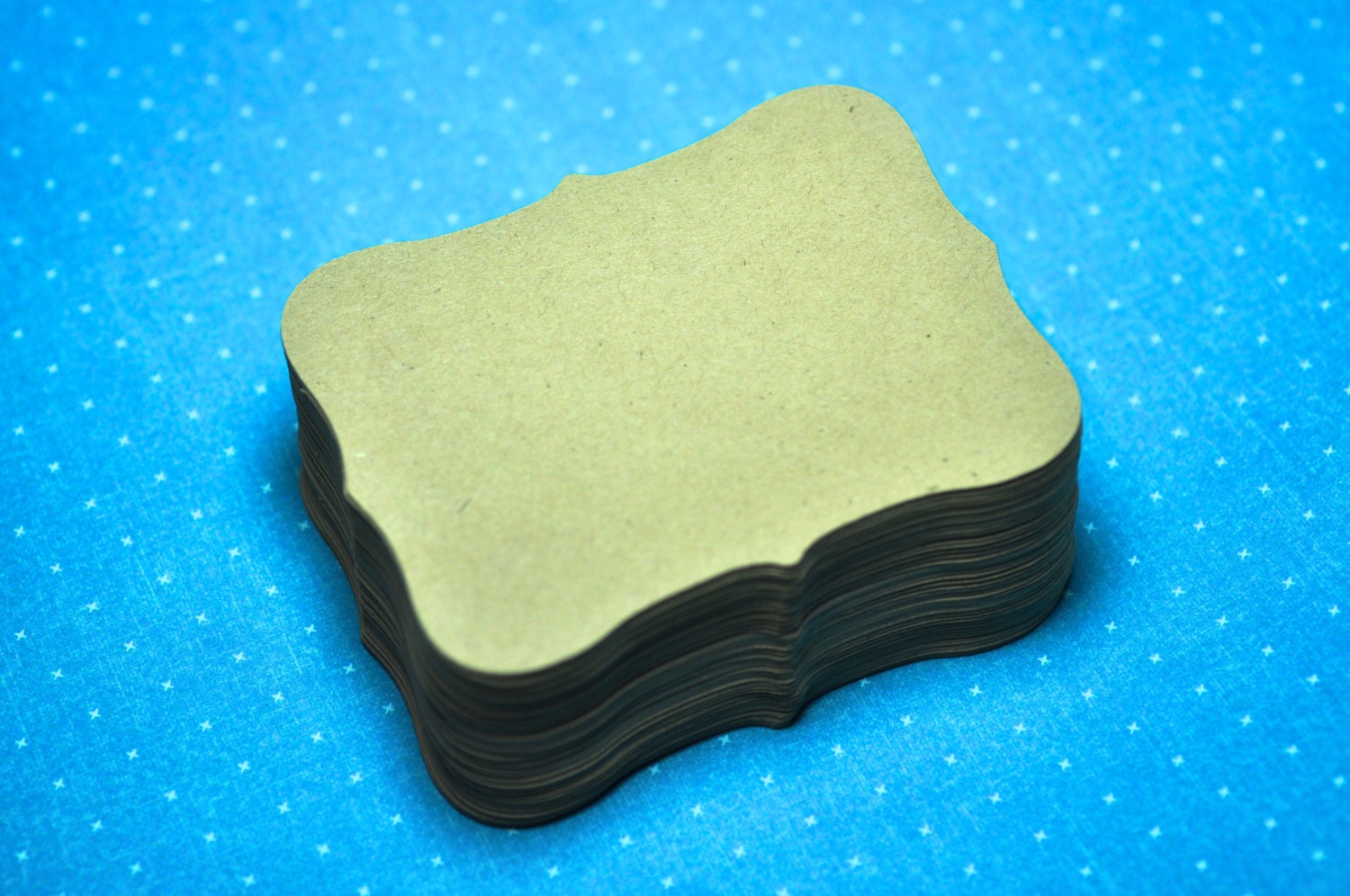 100 Bracket Cards - Wedding and Craft Die Cuts - 3.25" x 2.5" - Kraft