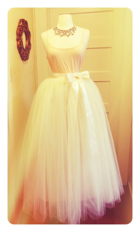 Plus Size Floor Length Adult Tulle Tutu Skirt with Satin Ribbon Sash Customize Your Colors