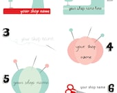 Custom Logo Sewing Labels, organic cotton brand labels printed with your choice of logo design (1 sheet)