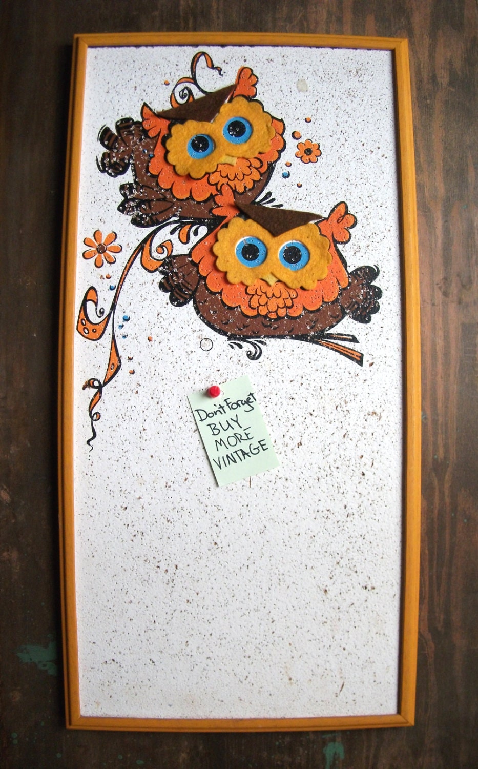 Vintage Cork Memo Board - Owl Get Organized