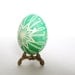 green Pysanka Ukrainian Easter egg, green pysanka egg handpainted Easter eggs