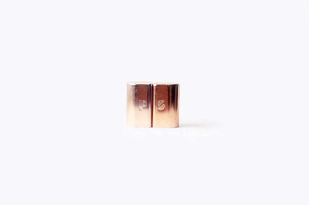 Mid Century  Salt and Pepper Shakers in Copper Finish