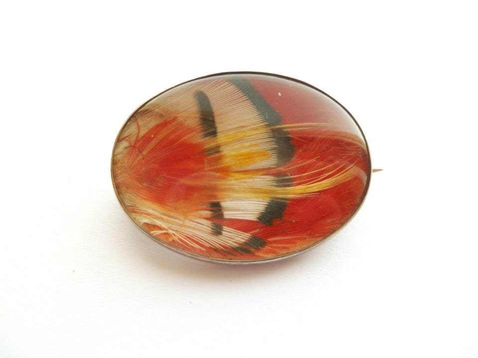 Charles Horner Sterling Brooch Arts and Crafts Feather Pin