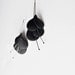 contemporary polymer clay earrings, '' black retro leaves'' made to order