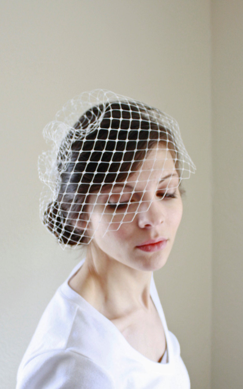 Full Birdcage Veil, Netting Tulle
