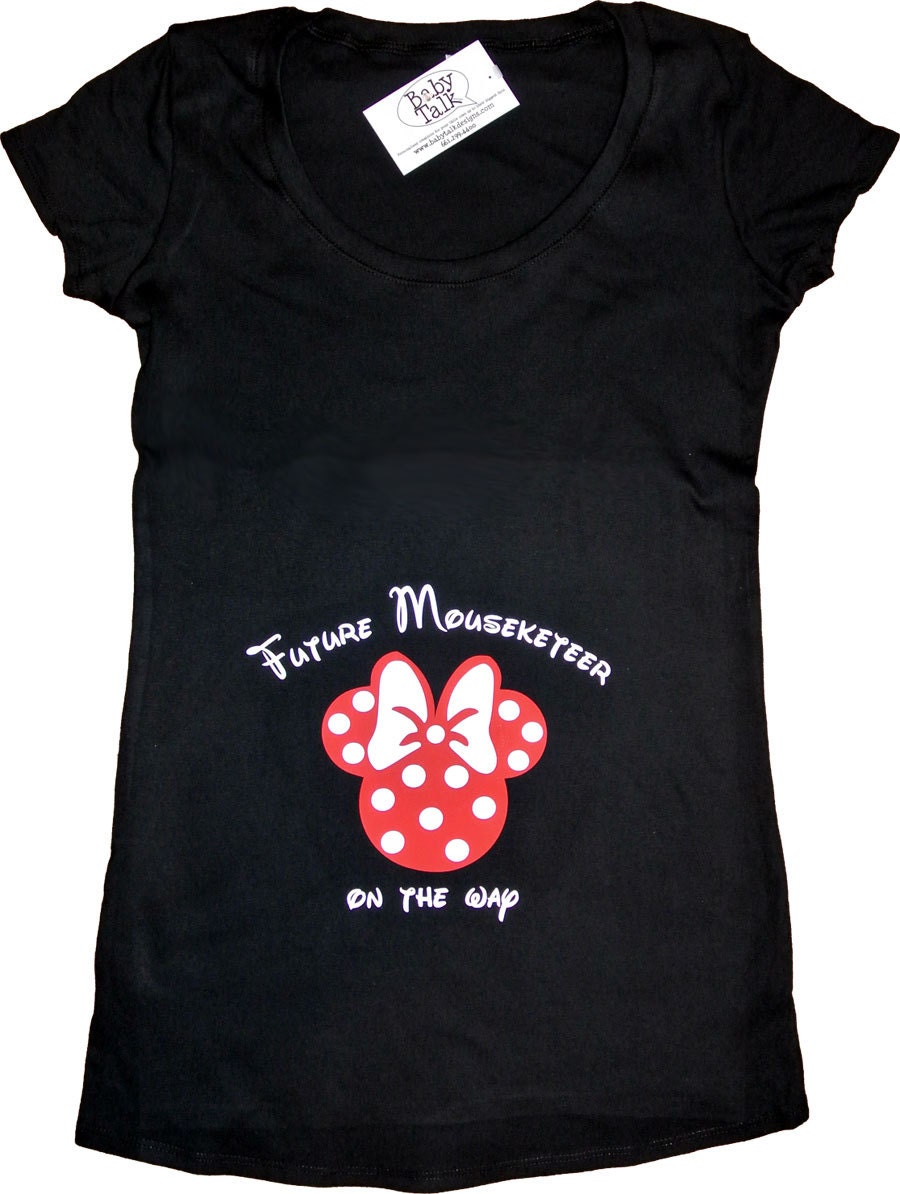 Future Mouseketeer mickey or minnie custom personalized maternity shirt perfect for disney trips or parties