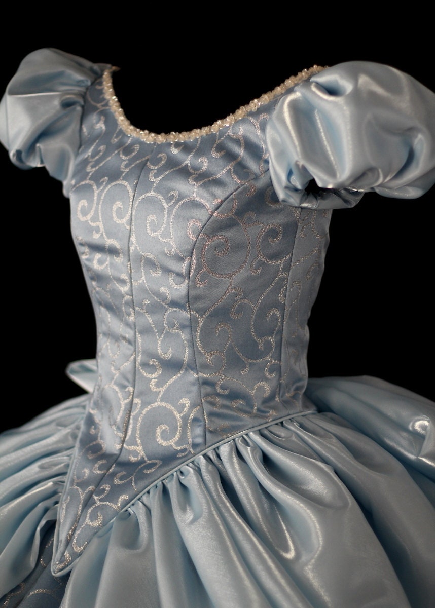 Adult Cinderella Blue/Silver Swirl Custom Costume