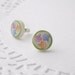 Small Flower Pattern Stud Earring ,Polymer Clay