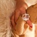 Food Jewelry - Tea Cup Ring in Pink, with Miniature Cookies on a Sweet Lace Doily