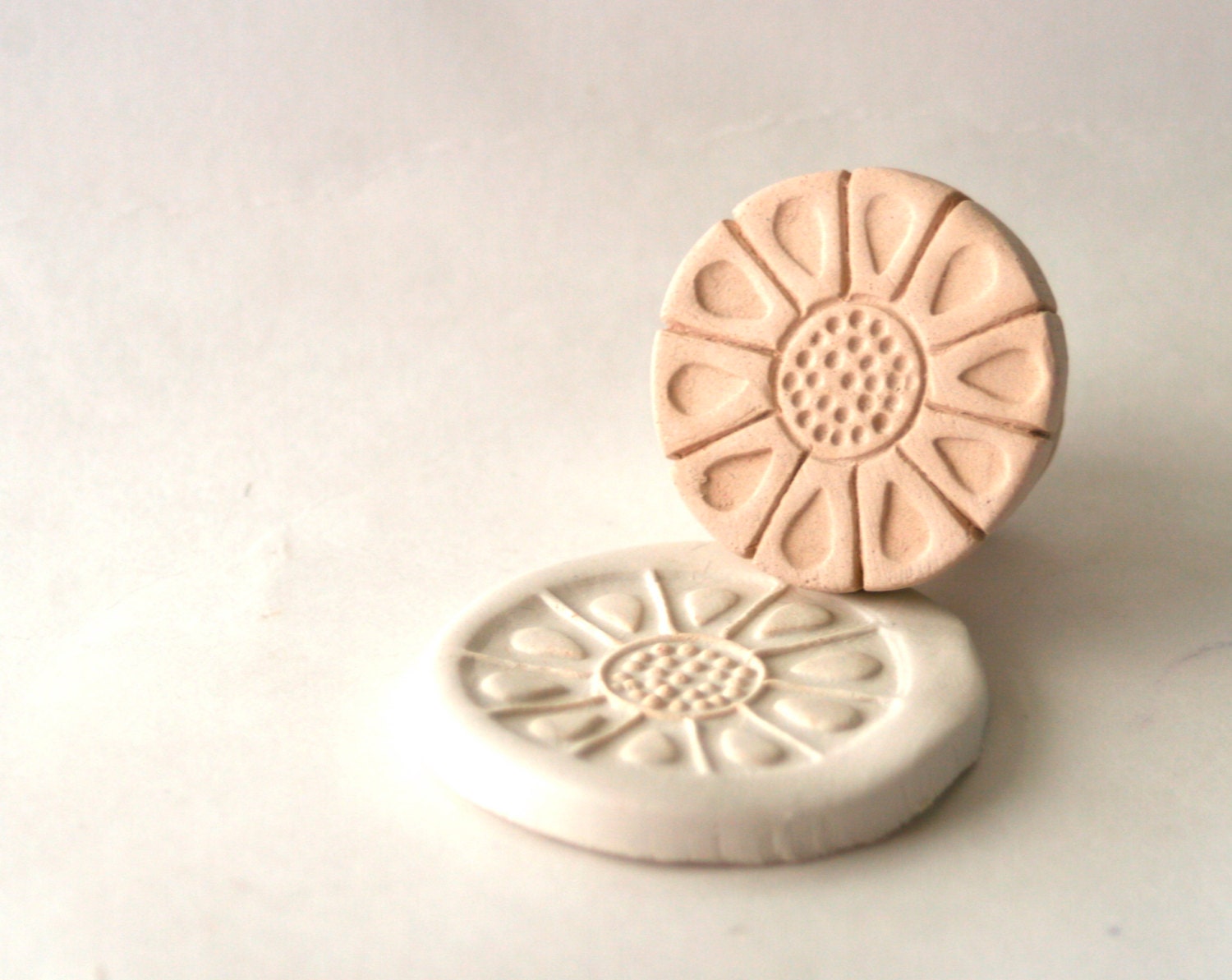 Sunflower Clay Stamp for Cookies Fondant Polyclay Ceramics and Pottery
