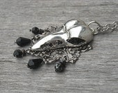 Bird Skull Necklace, Raven Skull Necklace, Crow Skull Necklace, Gothic Necklace, Gothic Jewelry, Bird Skull Jewelry,