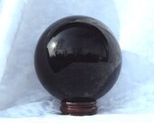 Large Obsidian Sphere 81mm / 3.2 inches, Volcanic Glass, scrying, crystallomancy, spell, gemstone orb, crystal ball, psychic, divination