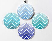 Magnetic Pendant Necklace, Ombre, Chevron Necklace, Interchangeable Magnetic Necklace (Set 14)