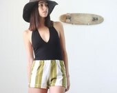 striped serape elastic waist shorts