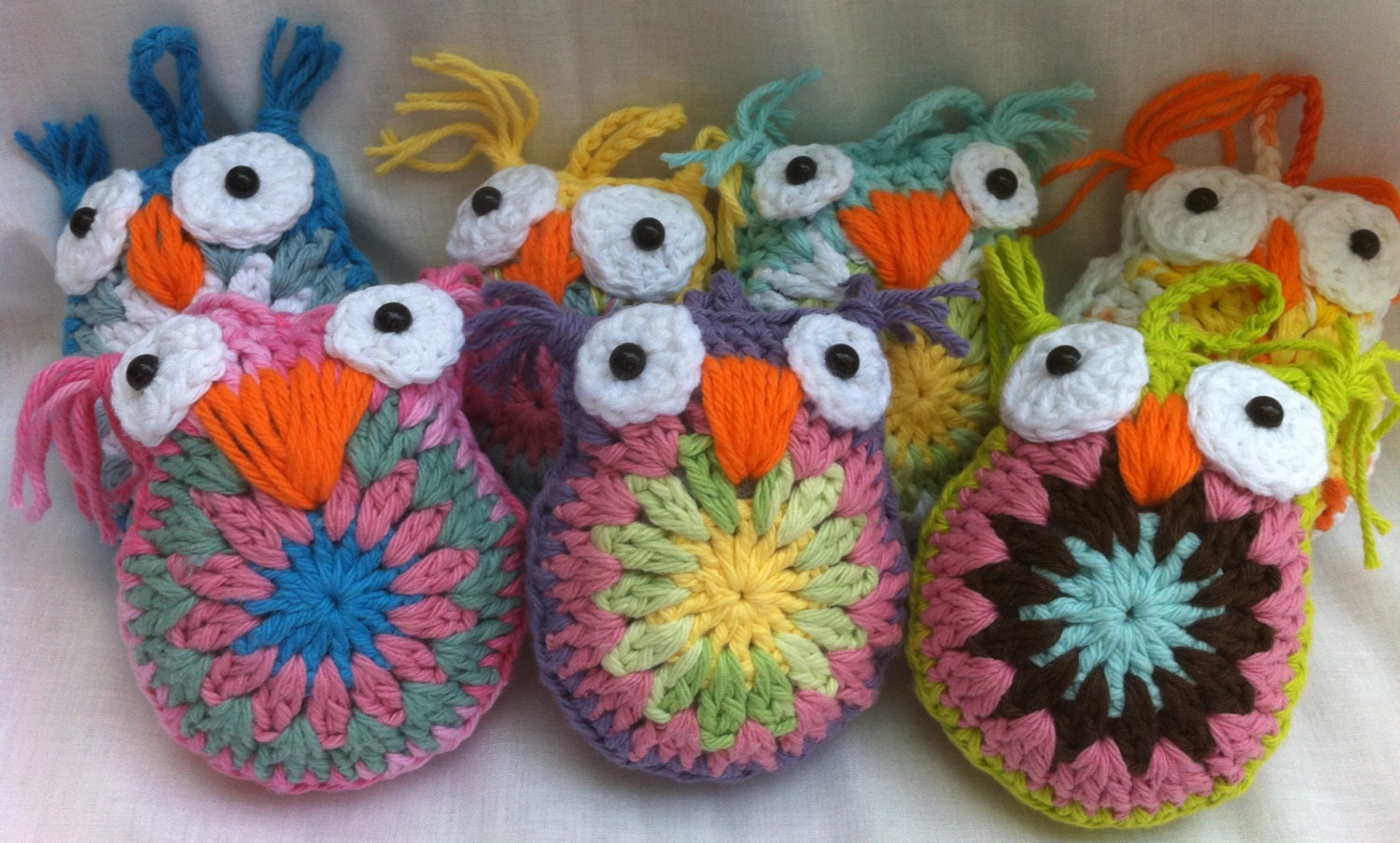 Crochet Owl Stuffed Toy - Owl Amigurumi - Colorful Owl Decoration - Nursery Decor - Unique Gift - Ready to Ship