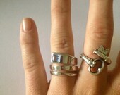 GUCCI Ring Sterling Silver with Princess Blue Topaz SIZE 6.5