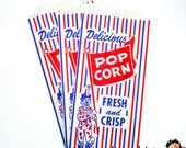 100 Clown Popcorn Bags - Fun Retro Circus Popcorn Bags - Wedding - Favor Bag Il_170x135