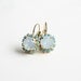 Swarovski Earrings. Turquoise and White Opal. Bridesmaid Gift. Simple Modern Jewelry by Smallbluethings