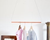 Made to Order  Copper metal Pipe garment rack. hanging clothes rack. minimalist storage. industrial modern geometric triangle boutique rack