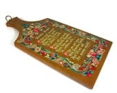 Berggren Cutting Board Bread Board Kitchen Prayer Plaque Wall Hanging