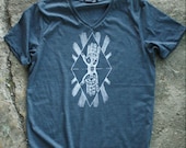 Handmade Palm Reader Illuminati Screenprint Men's Tshirt, All Seeing Eye, Evil Eye, Sceen Print Tee, Hamsa, Festival Tee