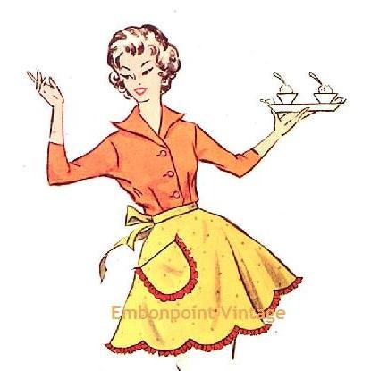 Plus Size (or any size) Vintage 1950s Apron Pattern - PDF - Pattern No 107 Marsha