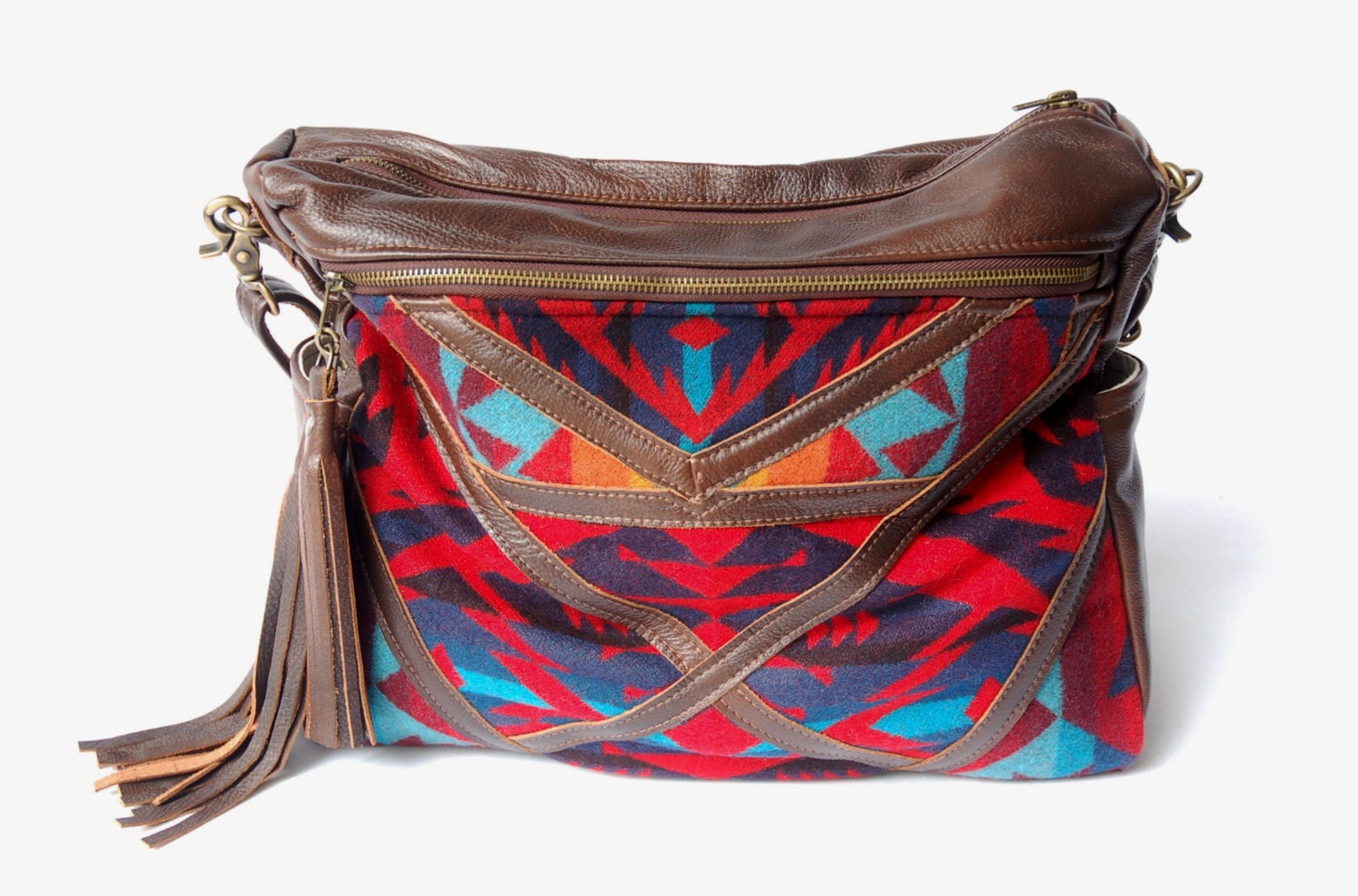 Pendleton and leather bag- The Buena Vista Social Bag - ArcOfADiver