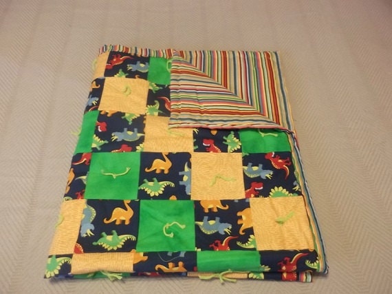 Dinosaur Baby Quilt, Dinosuar Baby Blanket, Dinosuar Crib Bedding, Dinosuar Nursery Bedding