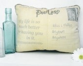 Friendship Pillow, personalised best friend, birthday Mini Postcard 11 x 8"
