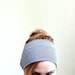 Striped extra wide headband black white jersey  large head band minimal sport headband cotton jersey
