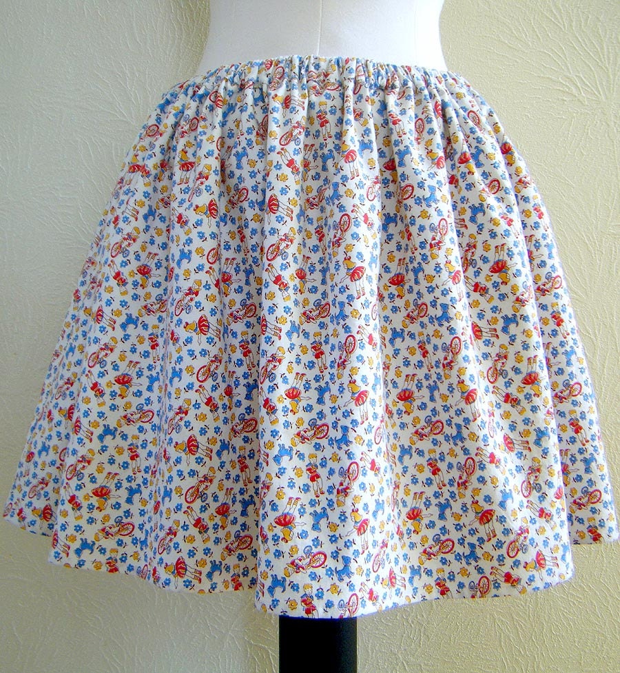 Cute Kawaii Full Skirt Vintage Print Sweet Lolita Retro Womens Mini