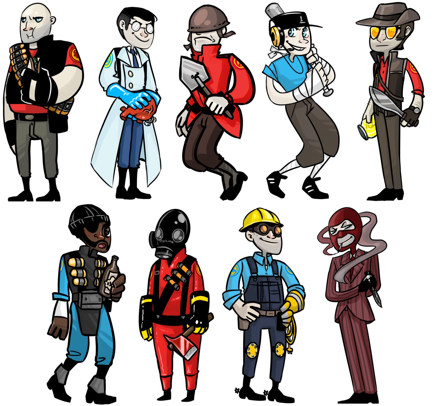 Team Fortress 2 Keychain/Bookmark Set
