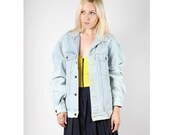 Guess Georges Marciano Acid Light Wash Denim Jacket XL Vintage 90s