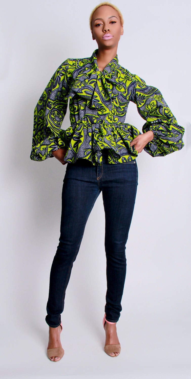 NEW The Naomi -African Print 100% Holland Wax Cotton Shirt
