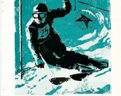 Vintage Travel Ad - Squaw Valley California Skiing - 1960 Olympics - Bank of America Traveler Cheques