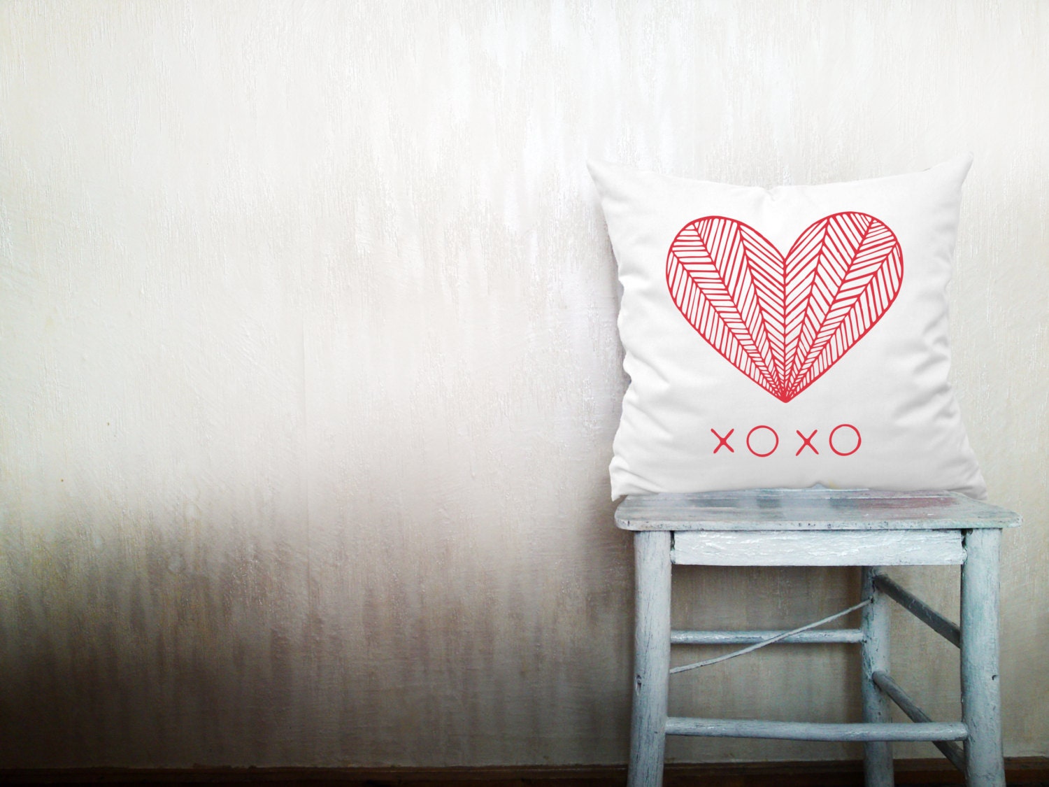 Heart pillow decorative throw pillow love pillow cover white cotton toss xoxo pillow case rustic wedding set 18x18 inches ohtteam